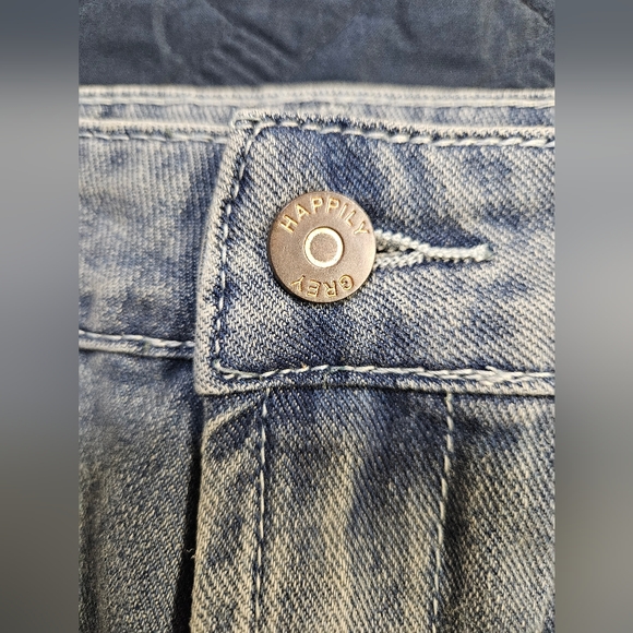 Happily Grey Denim Maxi Skirt with Front Slit - Size 3- NWT - Picture 5 of 11